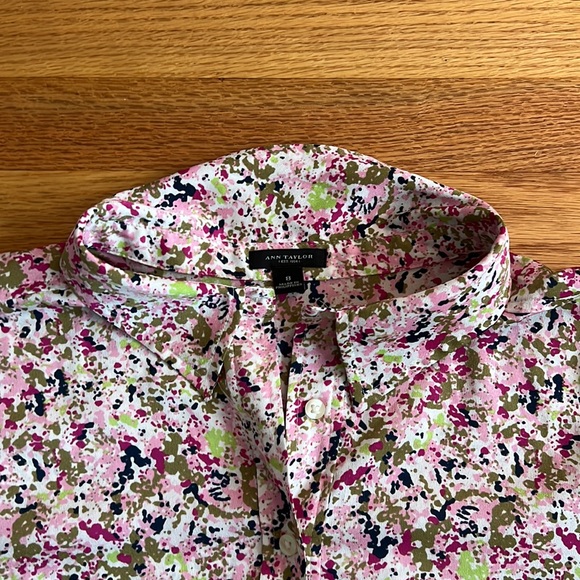 Ann Taylor Speckled Long Sleeve Blouse - Picture 4 of 7